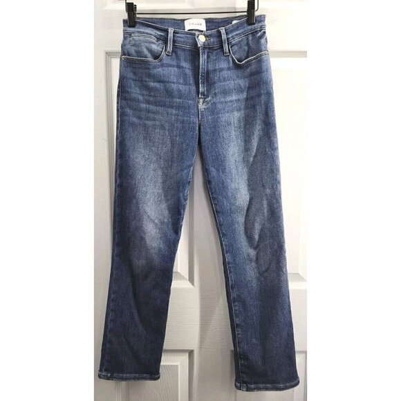 FRAME Jeans Womens 26 Blue Le High Straight in Bestia Wash Stretch Denim Casual - Picture 1 of 7